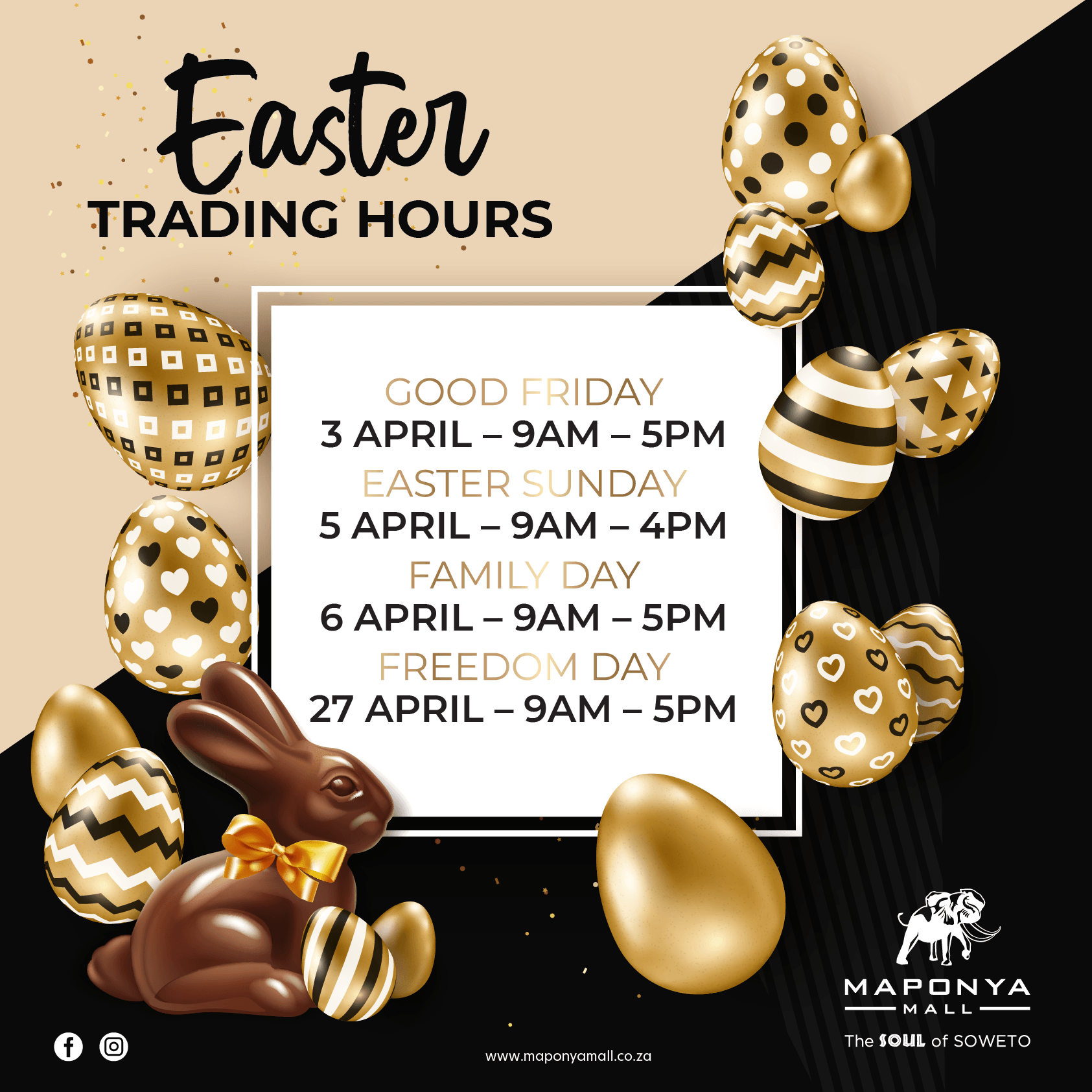 Easter Trading hours